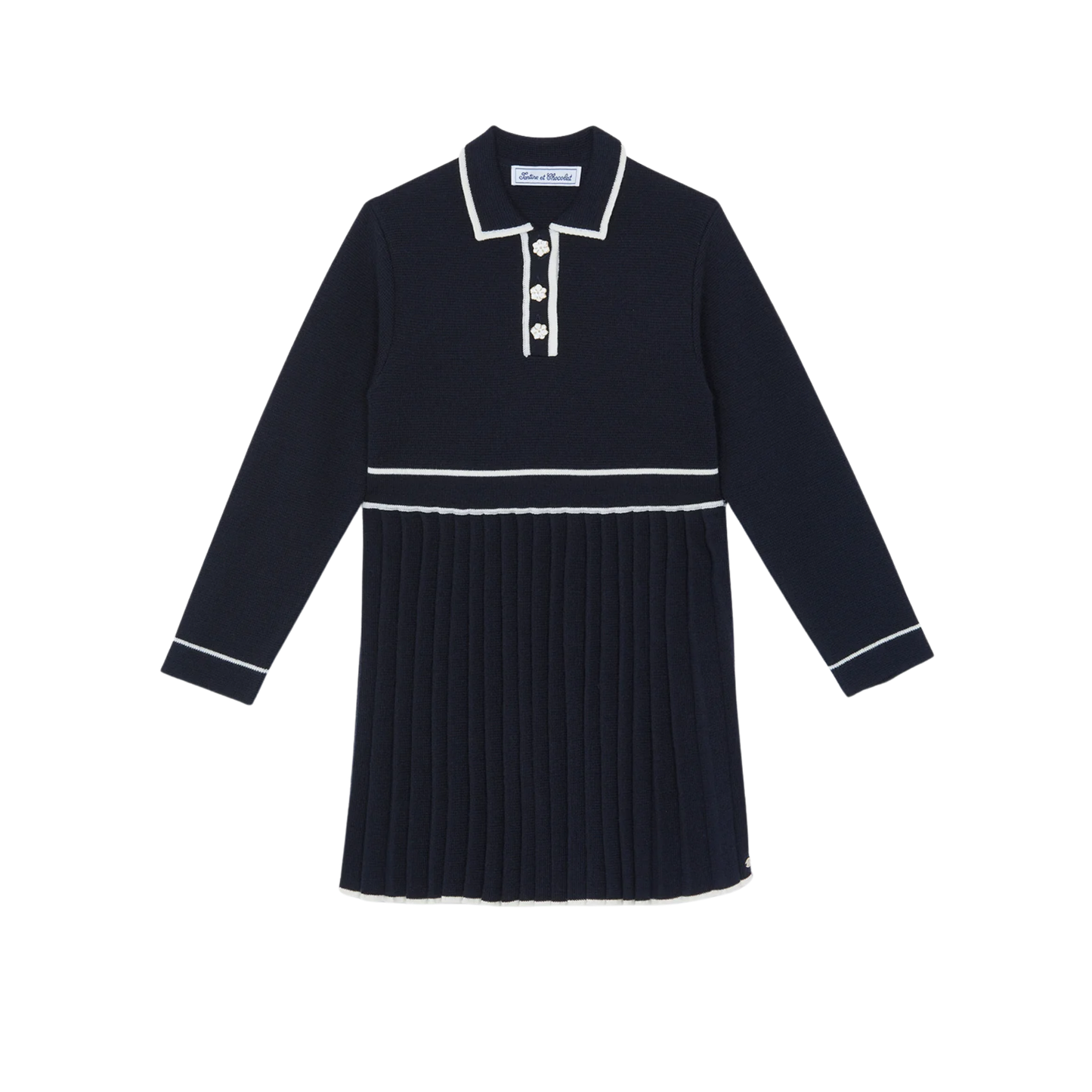 Tartine Et Chocolat Collared Knit Dress