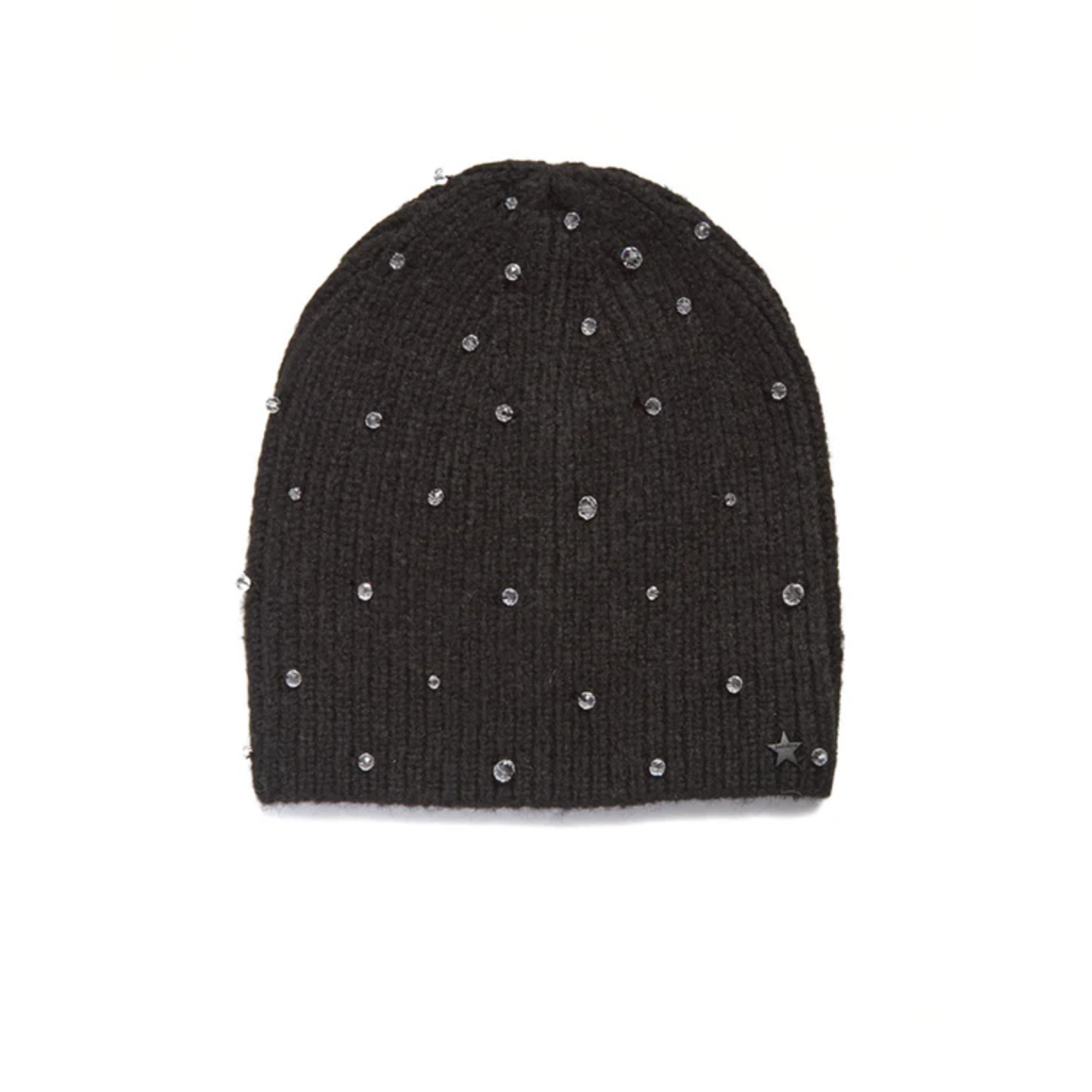 Jocelyn Knit Hat with Hand Sewn Crystal Beads