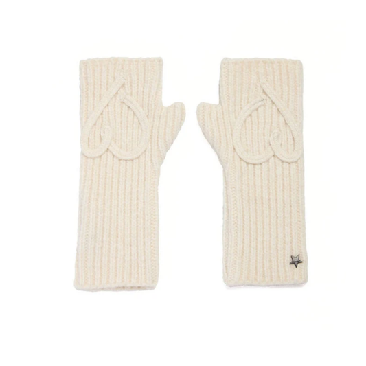 Jocelyn Fingerless Heart Knit Gloves
