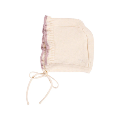 Zubii Contrast Scalloped Edge Bonnet