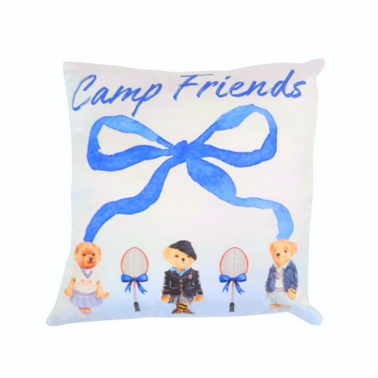 Tiptoe Square Pillow With Logo `Teddy Bear `