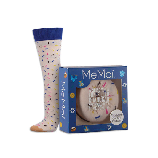 Memoi Chanukah Donut Crew Socks Gift Box - UGV10376