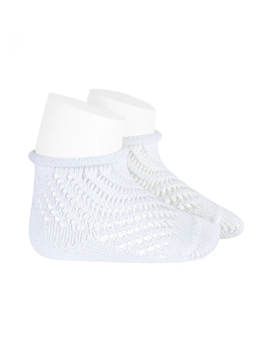 Condor Net Crochet Sock W/Rolled Cuff